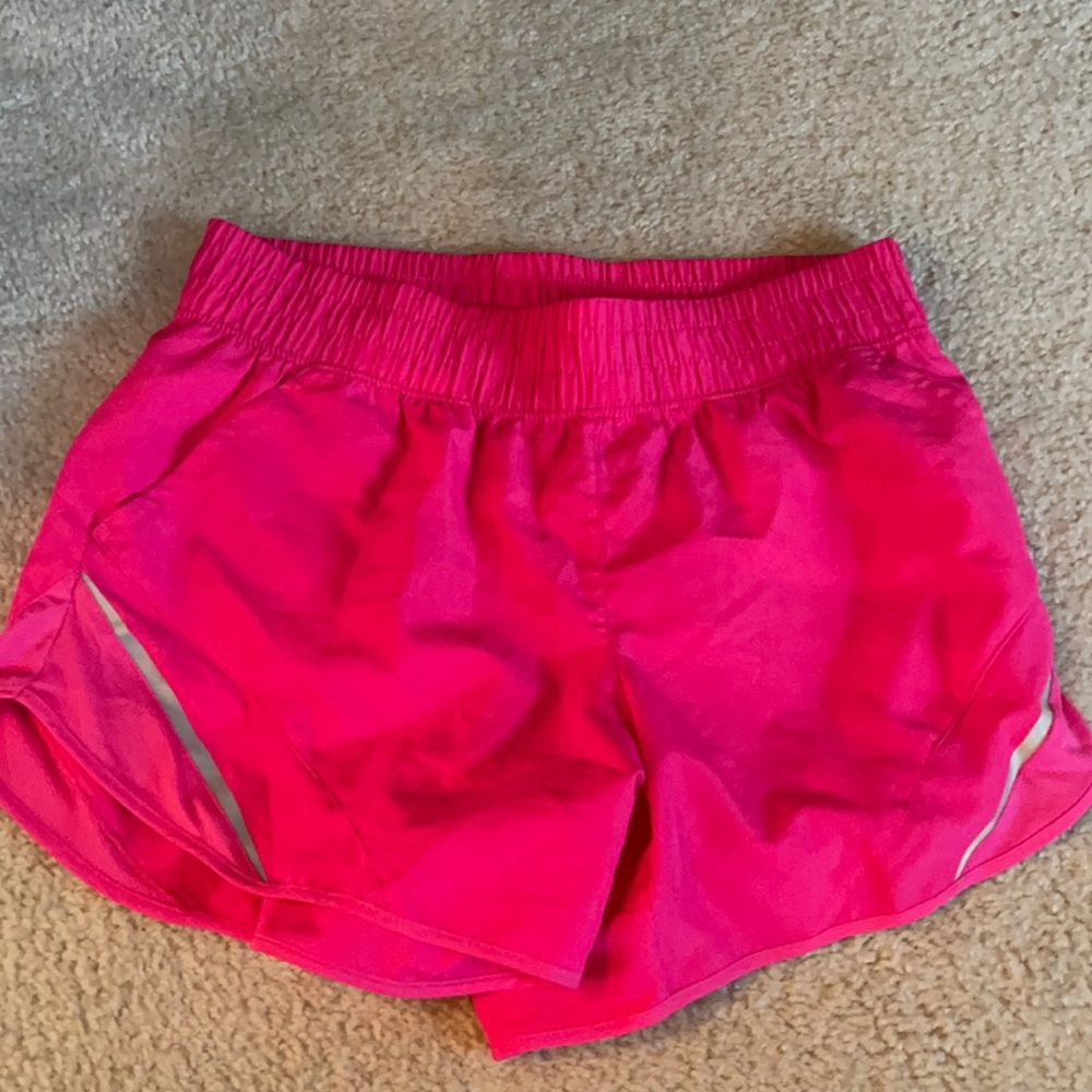 Hot pink athletic shorts